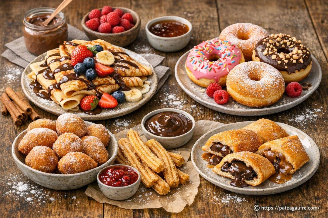 Recettes originales d'autres gourmandises : crepes, beignets, bugnes...
