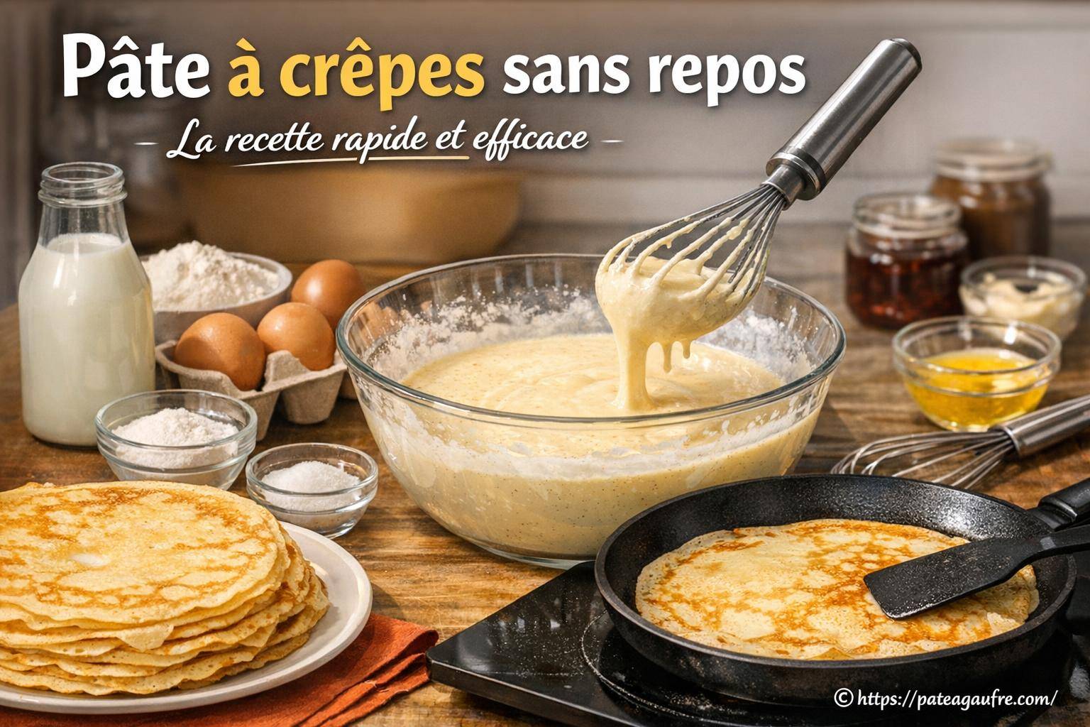 Pâte à crêpes sans repos : comment réussir une recette rapide et efficace