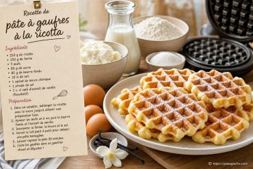 Recette de pâte à gaufres à la ricotta pour des gaufres moelleuses et légères