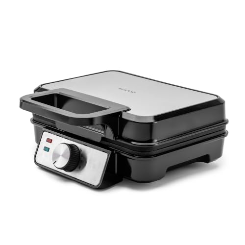 Huslog Gaufrier 1200 W, 2 Grandes Gaufres Belges, Plaques An