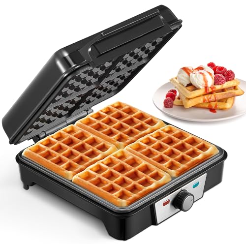 VINATO Gaufrier, Machine à Gaufre pour 4 Gaufres, Machine Ga