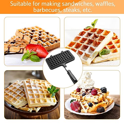 Gaufrier pour cuisinière, poêle à gaufres en fonte antiadhés