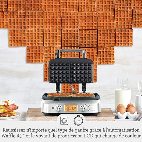 Sage - The Smart Waffle Pro - Gaufrier en Acier Inoxydable B