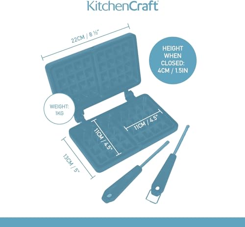 KitchenCraft Gaufrier Avec Revêtement Antiadhésif, Gaufrier 
